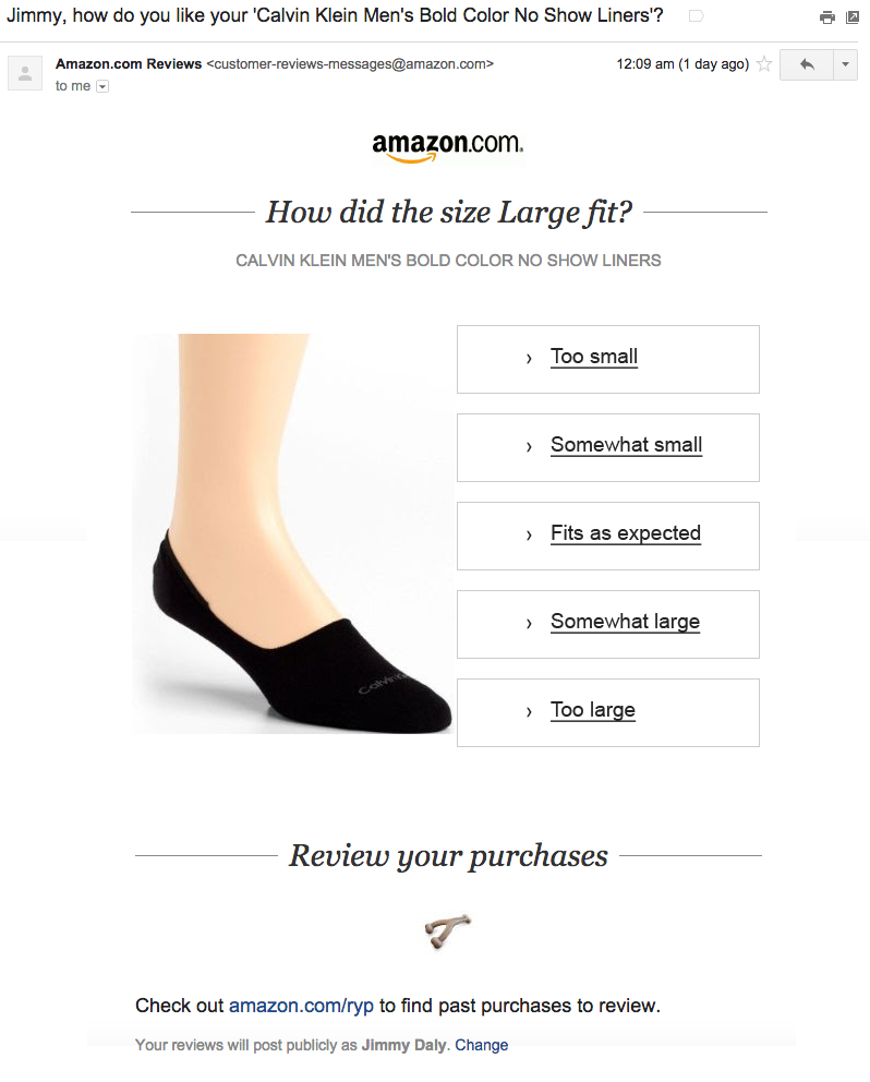 Amazon Behavioral Email