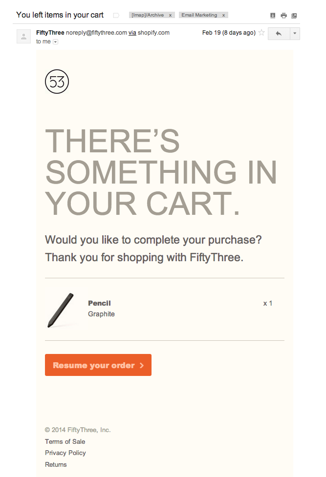 FiftyThree Behavioral Email