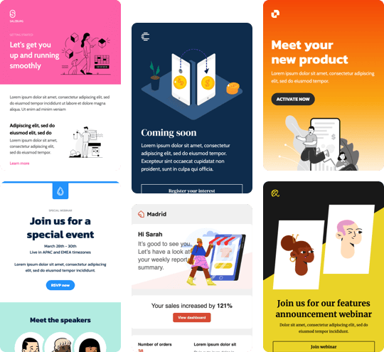 Design beautiful, cross-device emails with drag-and-drop