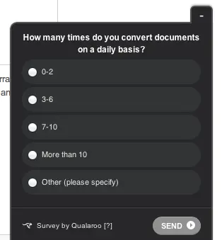 nitropdf feedback from customers survey example