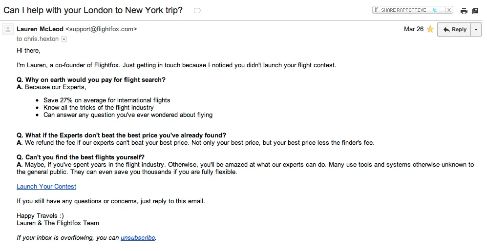 flightfox-lifecycle-email