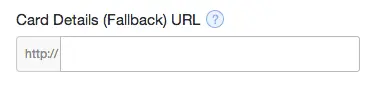 card details fallback url