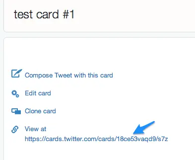 view twitter card