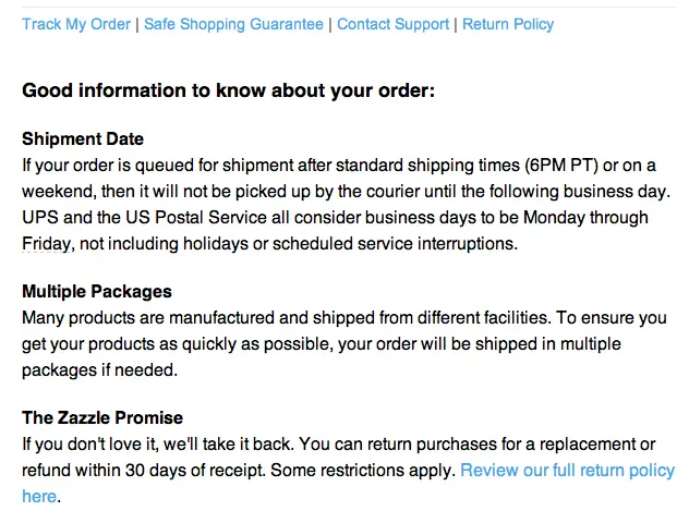 zazzle customer support