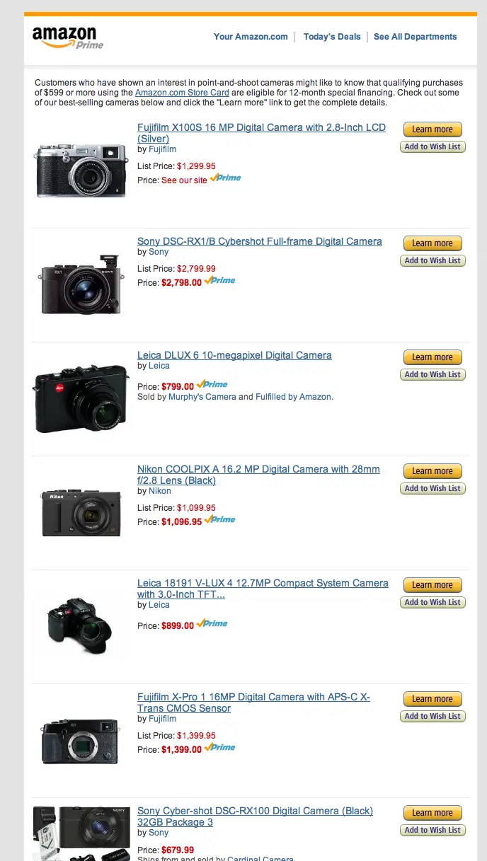 amazon product email