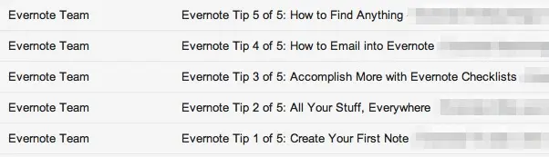 evernote onboarding tips