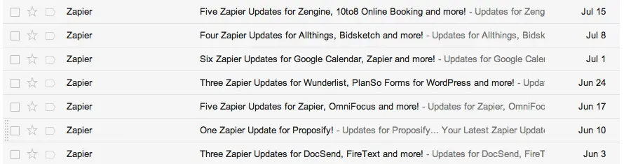 zapier weekly