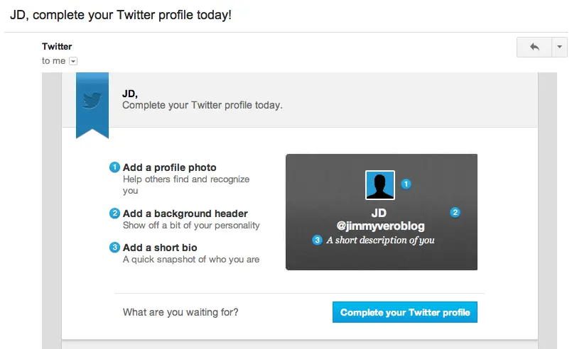 twitter unboxing email