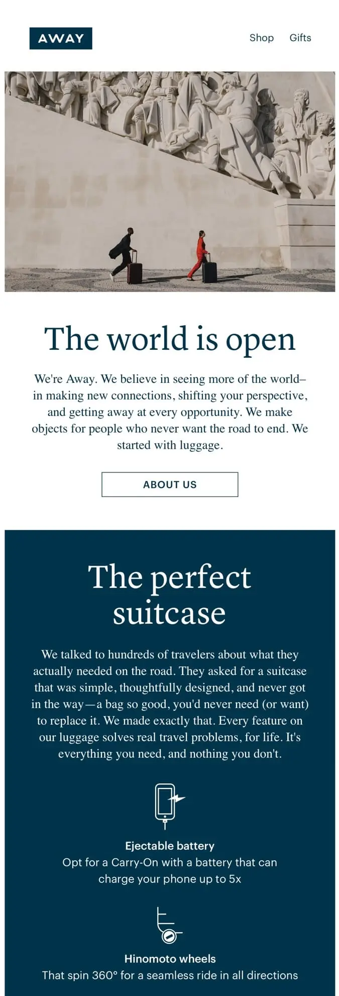 email example away travel