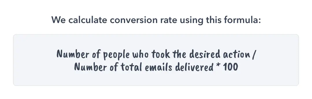 email conversion rate formula