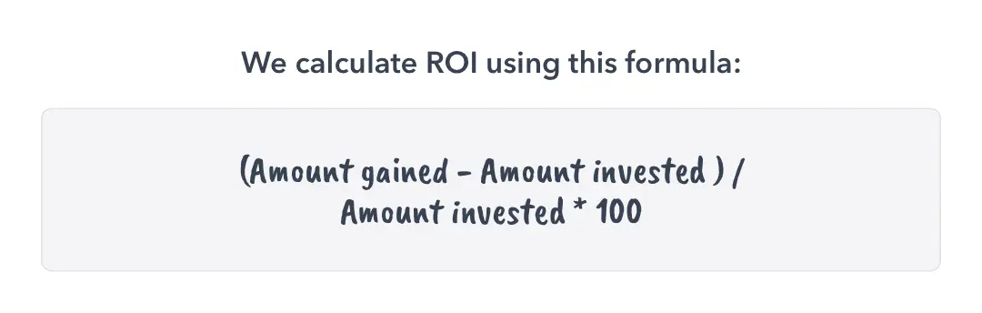ROI email formula