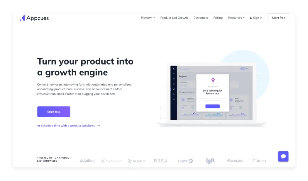 Appcues marketing stack example