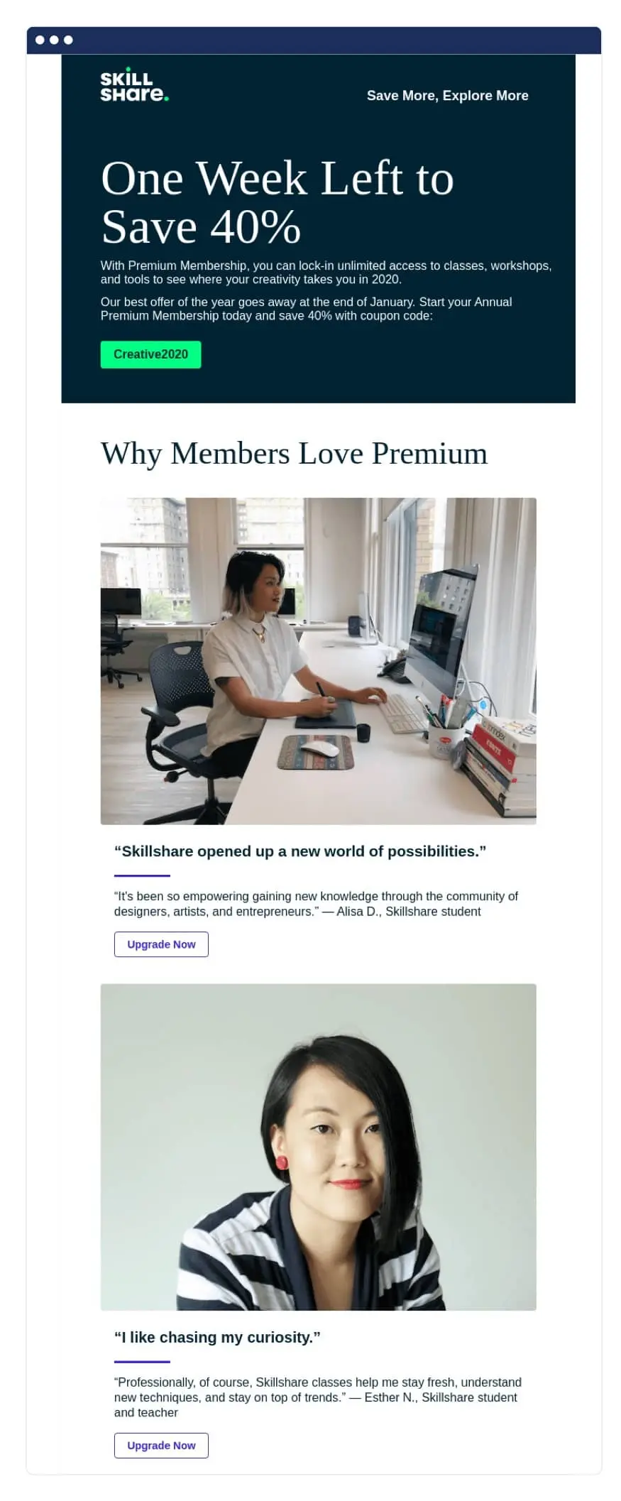 Skillshare email marketing KPIs 