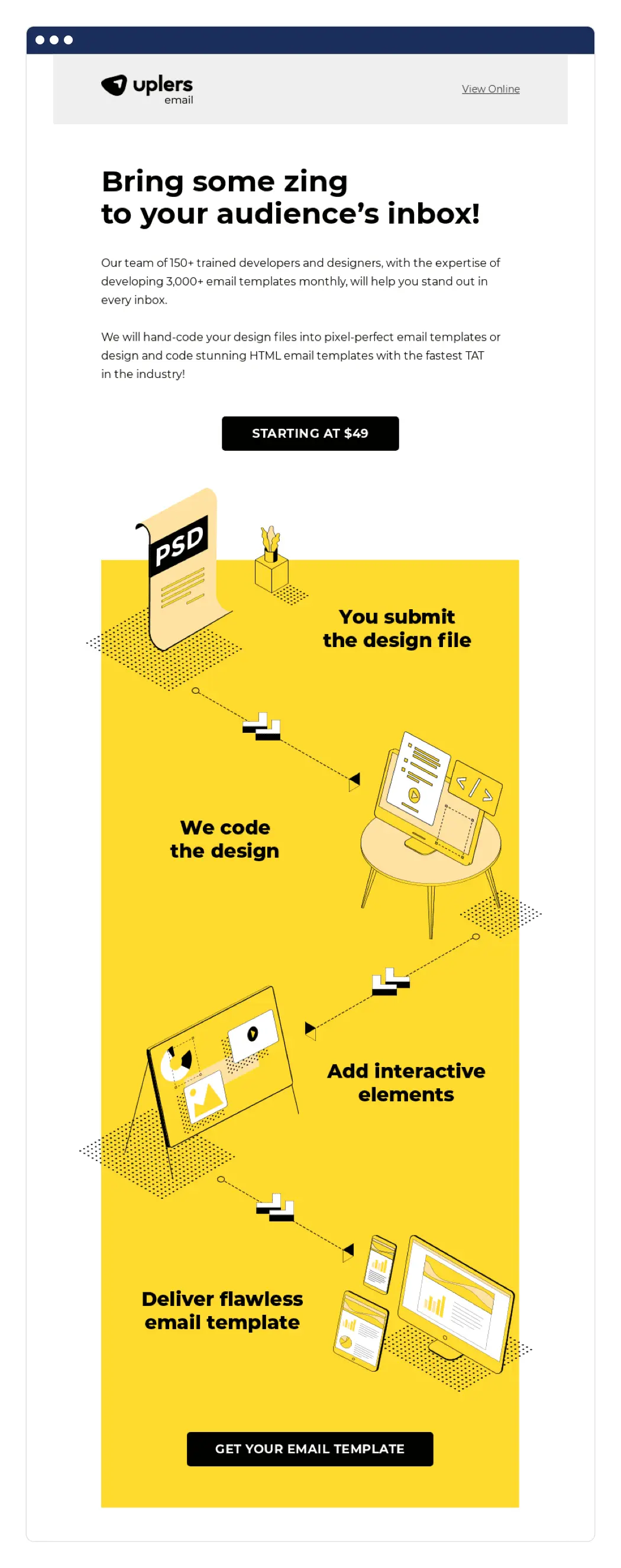 Uplers B2B marketing automation example