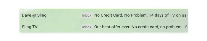 email ab testing example