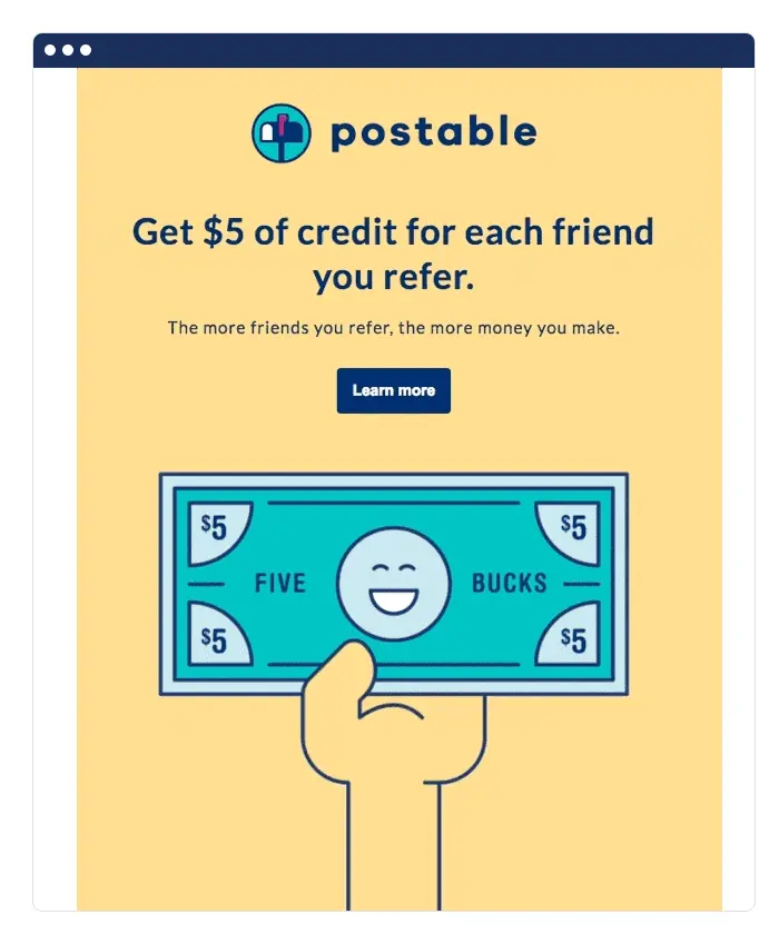 Insurable referral email example