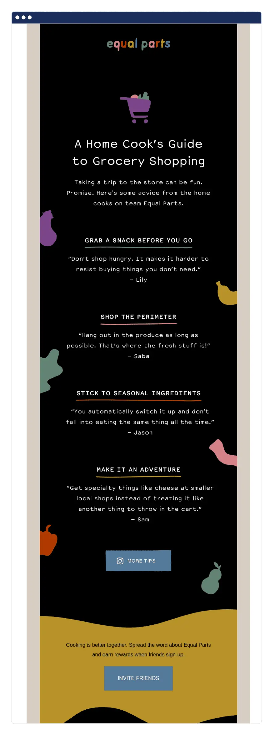 Equal Parts referral email example