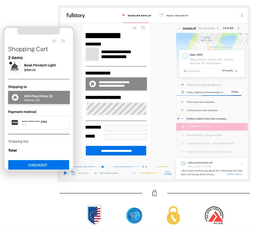 Analytics software - Fullstory 