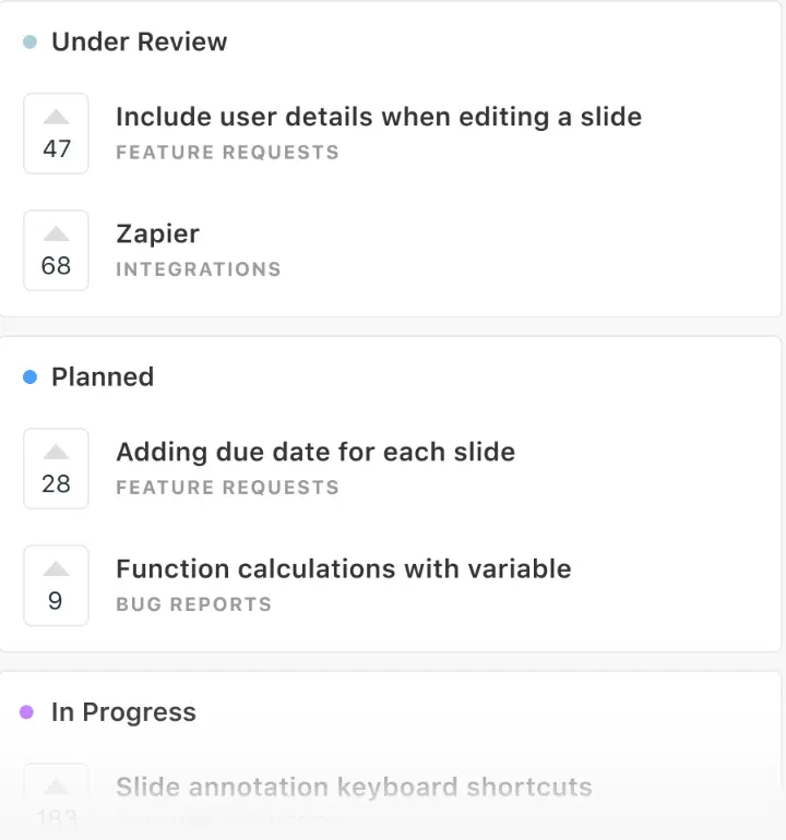 Roadmapping software - Canny