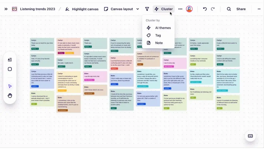 Customer insights software - Dovetail 