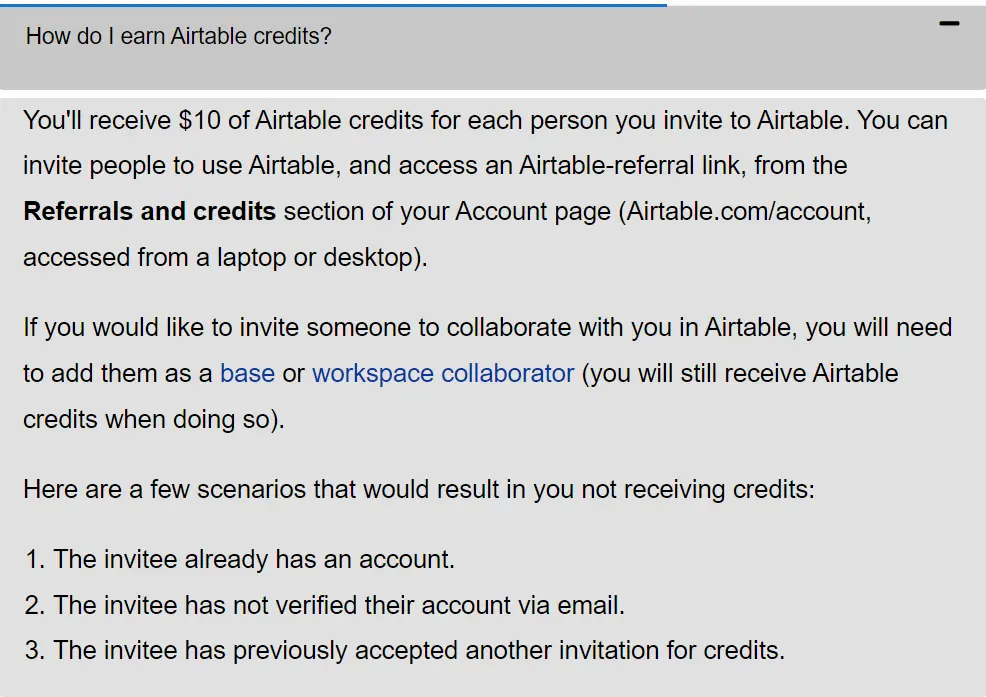Airtable credits
