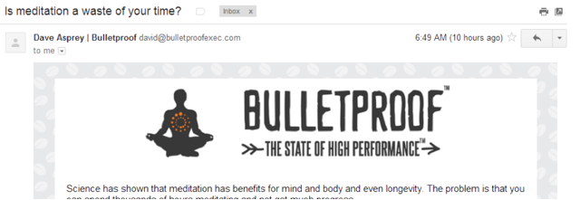 Bulletproof the perfect email example