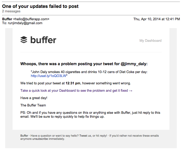 Buffer Behavioral Email