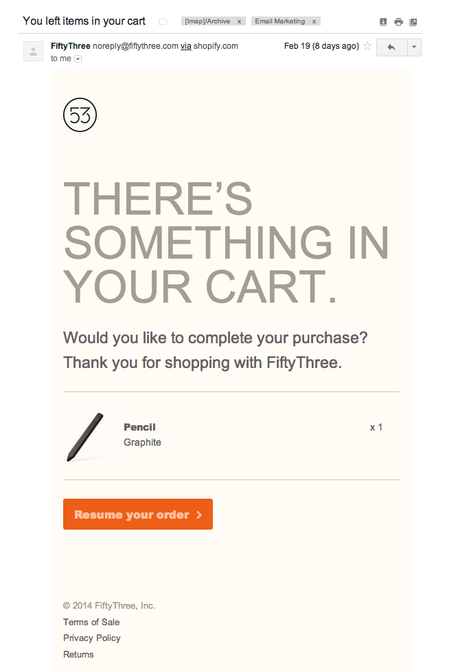 FiftyThree Behavioral Email