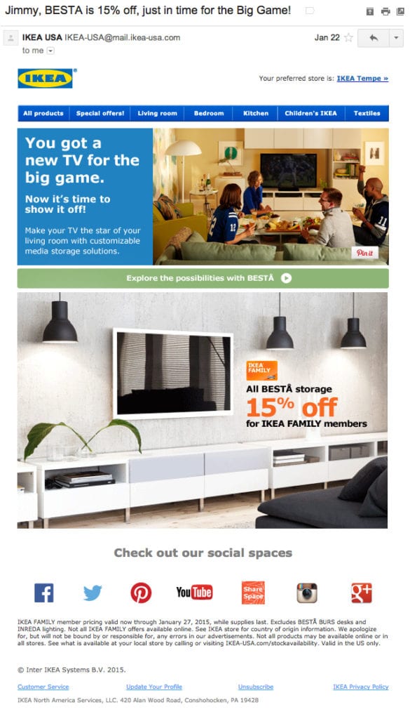 How IKEA Sends SuperTargeted Promotional Emails Vero Blog