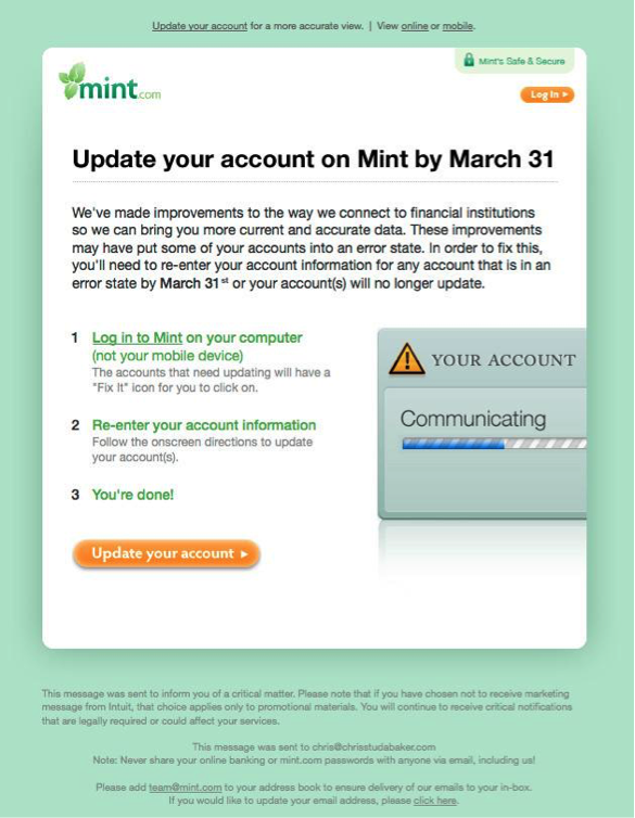 mint email