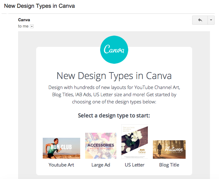 canva product update email