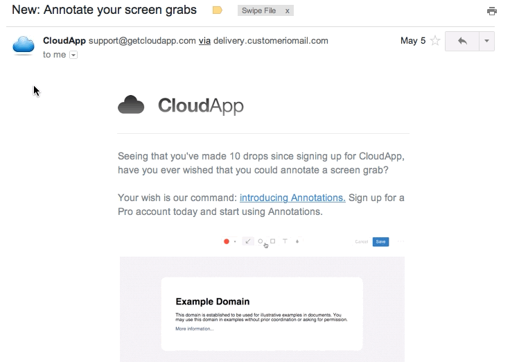 cloud app email