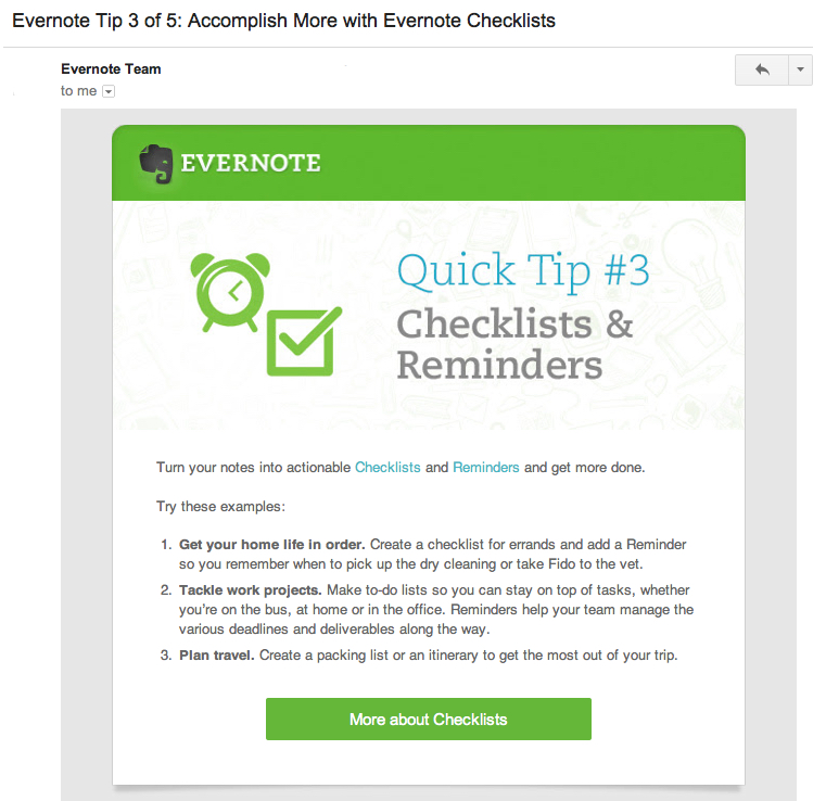 evernote onboarding email 3