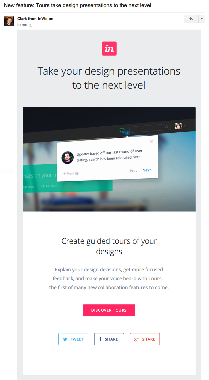 invision email