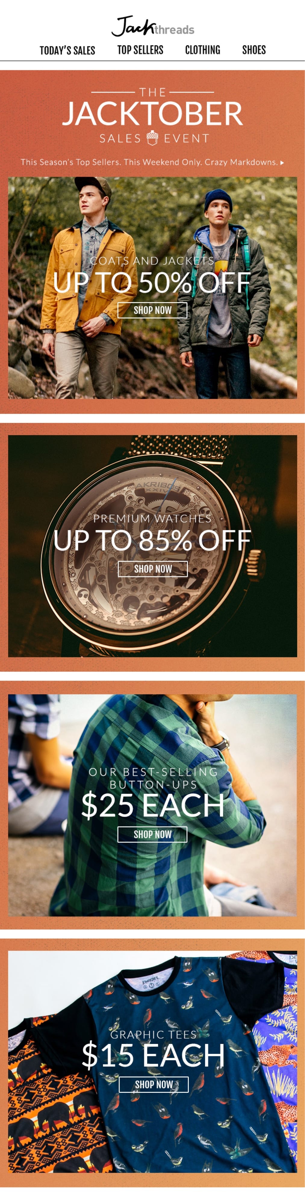 email example jackthreads (sale email)
