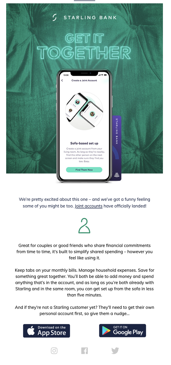 Starling bank product update mobile app reduce customer churn