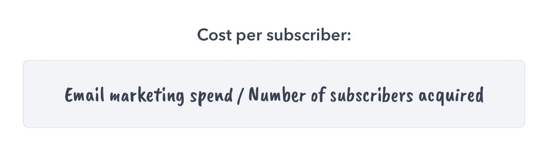 Cost per subscriber