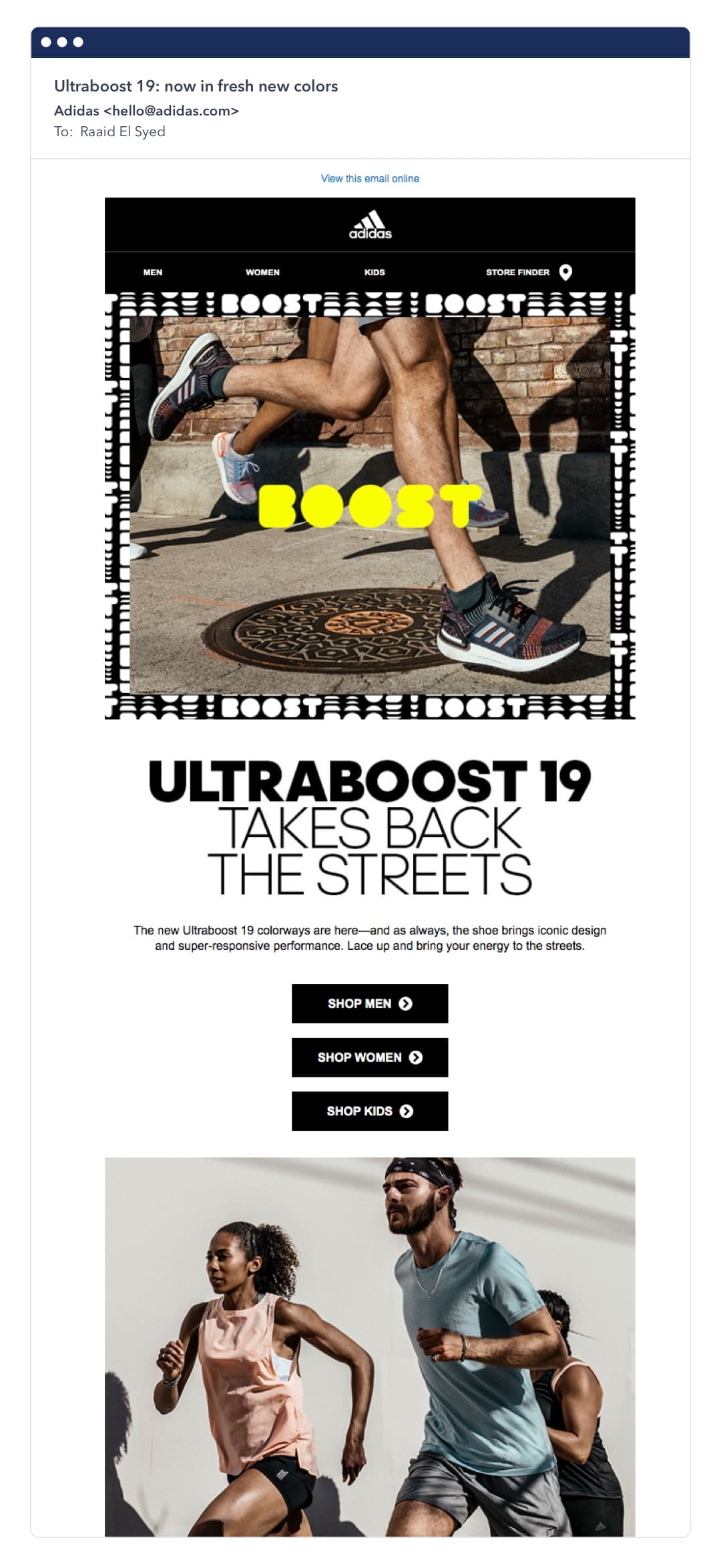 adidas html email template example
