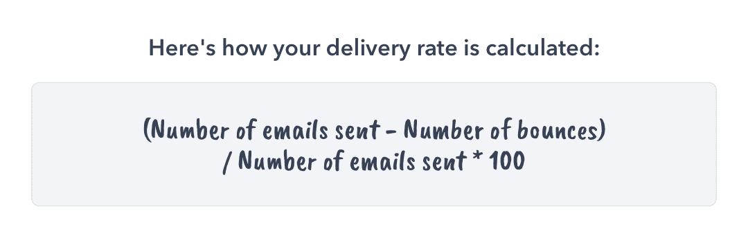Delivery rate formula
