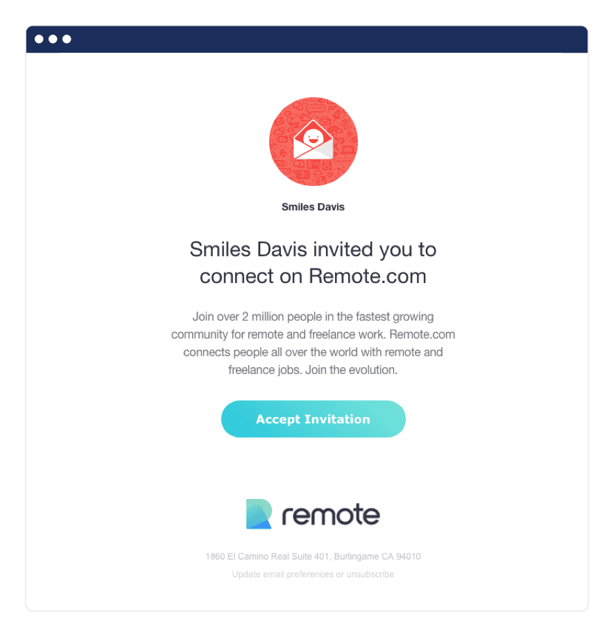 remote email example