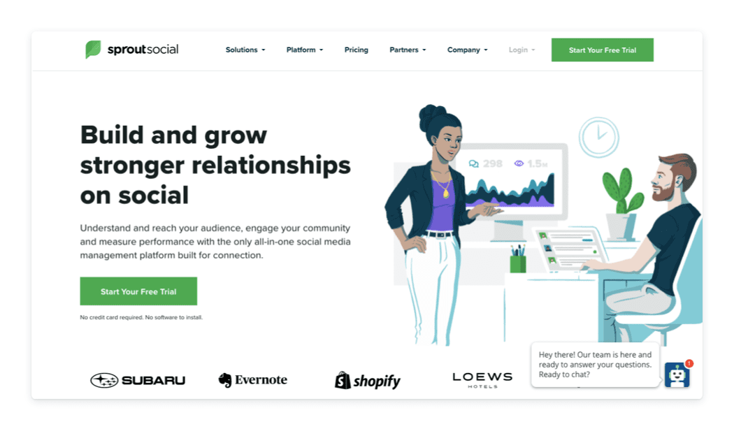 Sprout Social marketing stack example