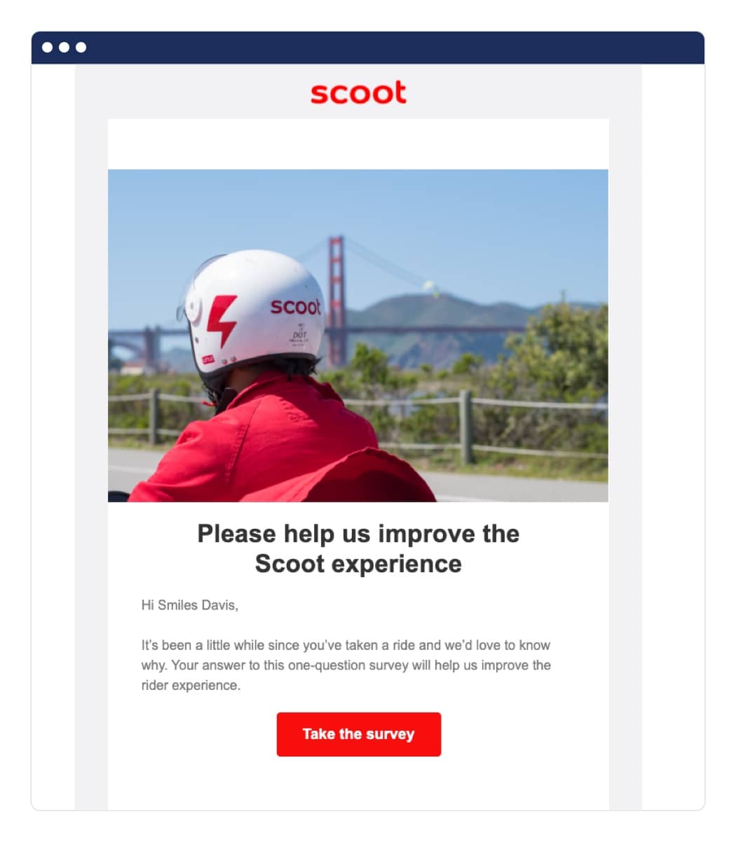 Scoot winback campaigns example