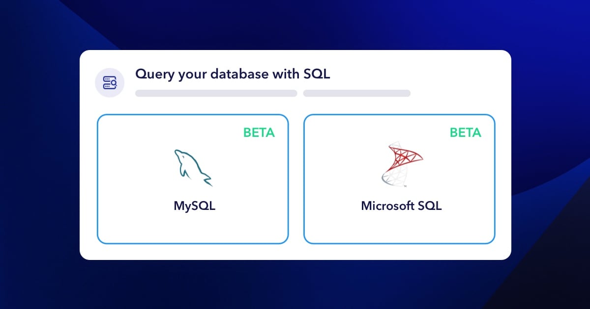 Vero MySQL and MSSQL data sources