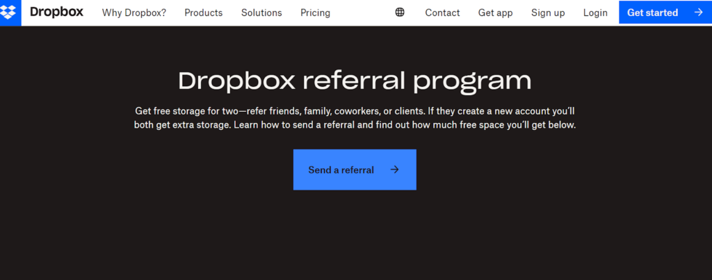 Dropbox Referral program