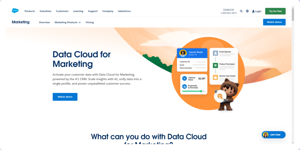 A screenshot of the Salesforce homepage
