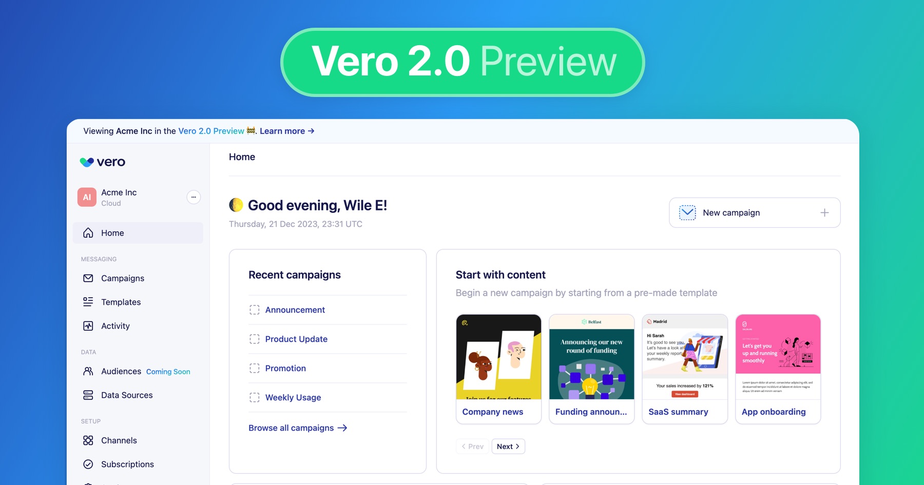 Vero 2.0 new UI preview